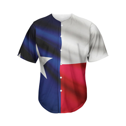 Flag Of Texas Print Men's Baseball Jersey