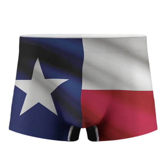 Flag Of Texas Print Men's Boxer Briefs