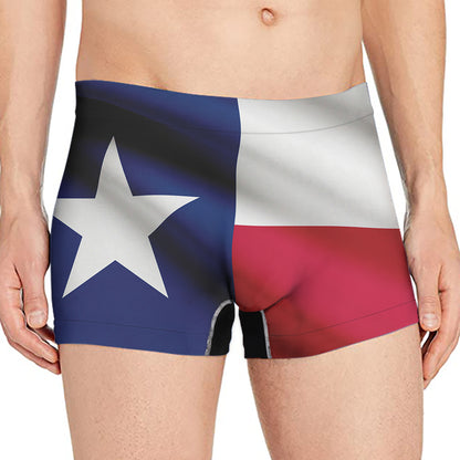 Flag Of Texas Print Men's Boxer Briefs