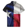Flag Of Texas Print Men's Short Sleeve Shirt