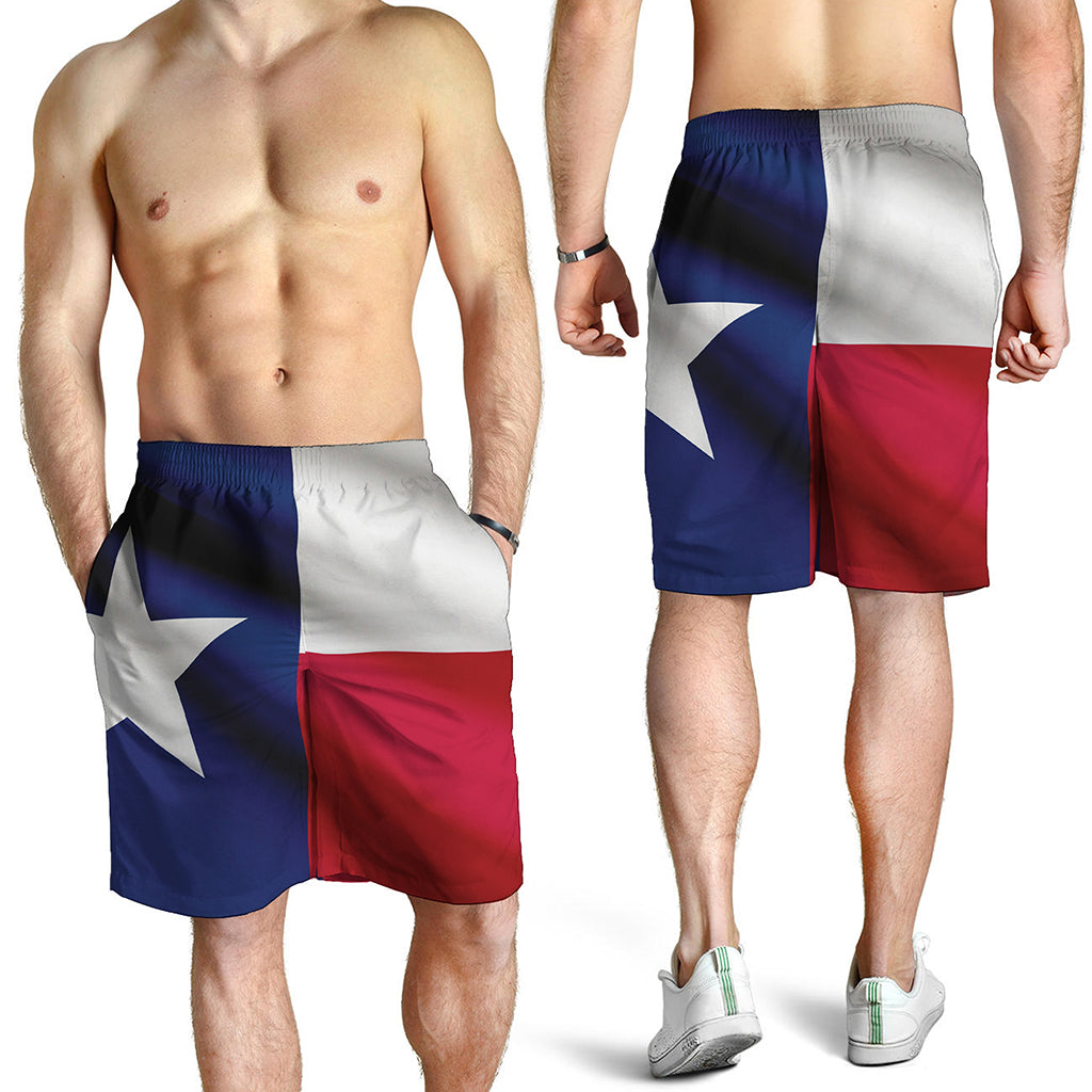 Flag Of Texas Print Men's Shorts