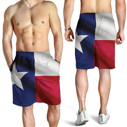Flag Of Texas Print Men's Shorts