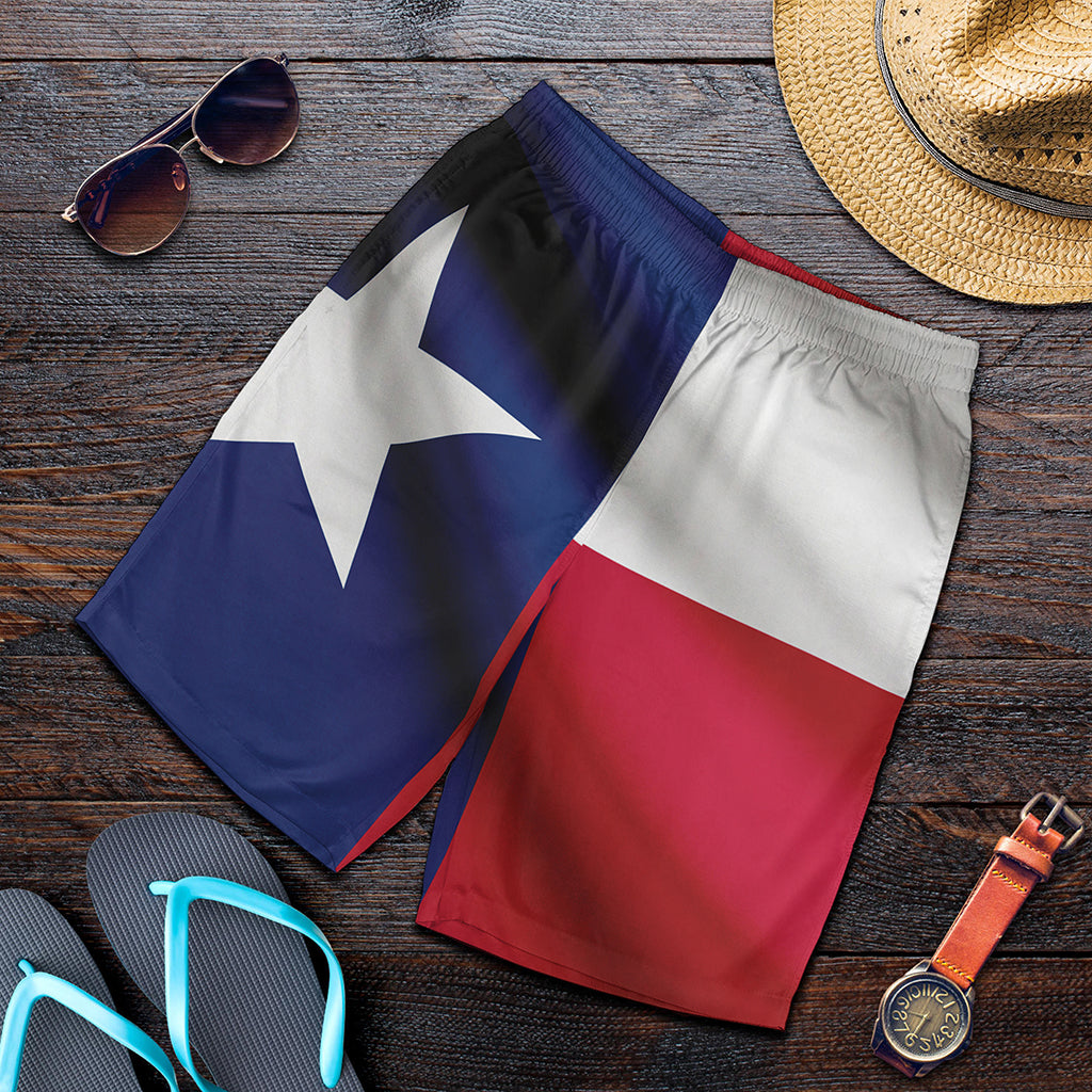 Flag Of Texas Print Men's Shorts