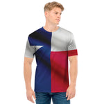 Flag Of Texas Print Men's T-Shirt
