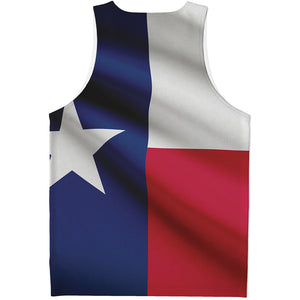 Flag Of Texas Print Men's Tank Top