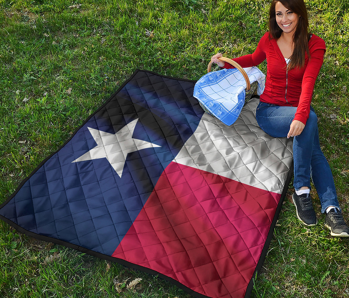 Flag Of Texas Print Quilt