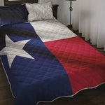 Flag Of Texas Print Quilt Bed Set