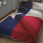 Flag Of Texas Print Quilt Bed Set