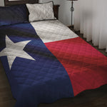 Flag Of Texas Print Quilt Bed Set