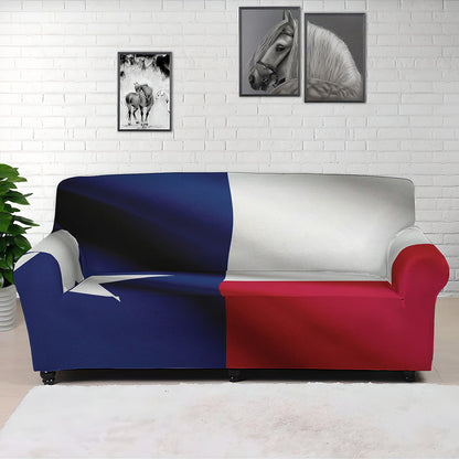Flag Of Texas Print Sofa Cover