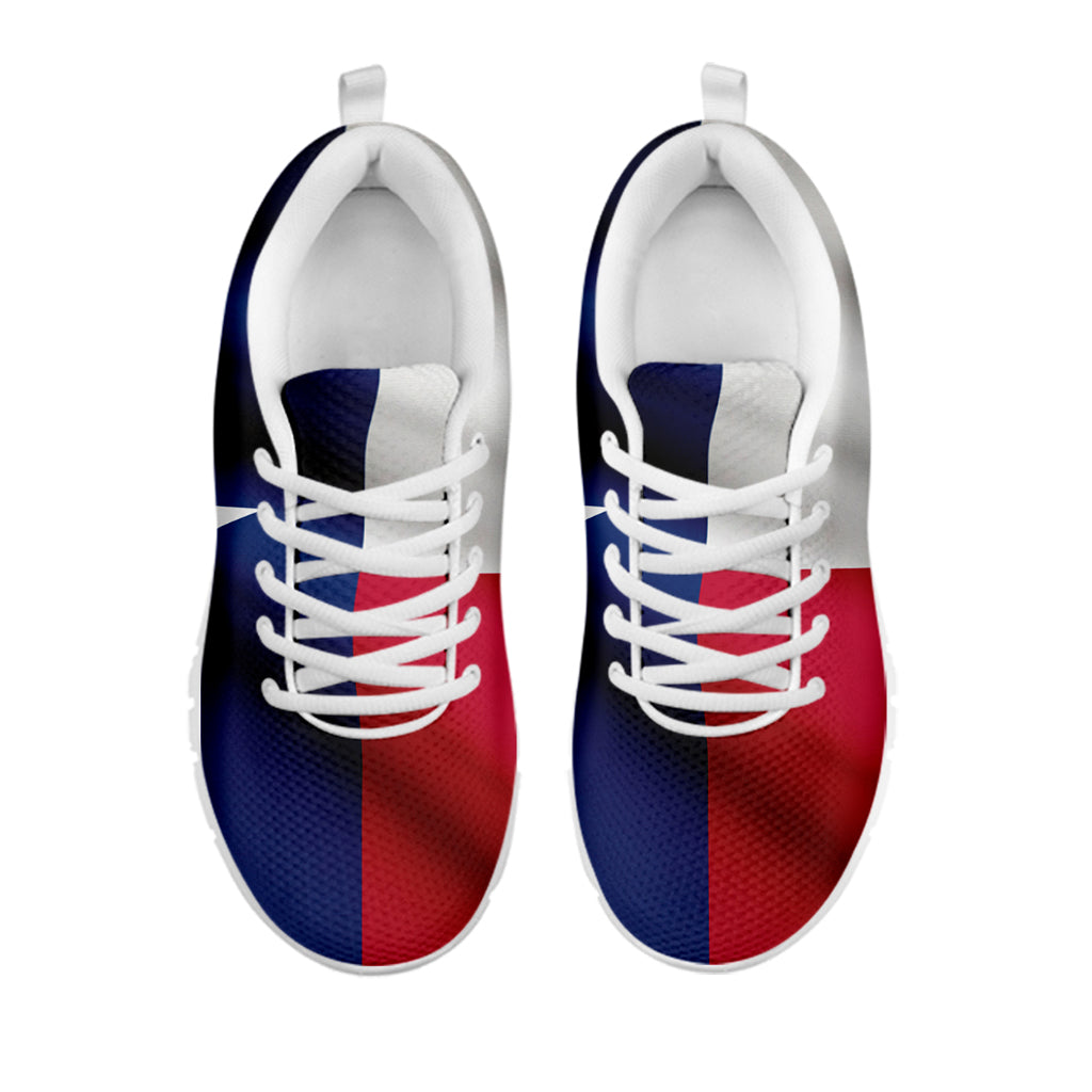 Flag Of Texas Print White Sneakers