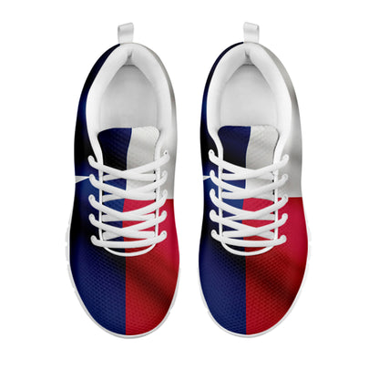 Flag Of Texas Print White Sneakers
