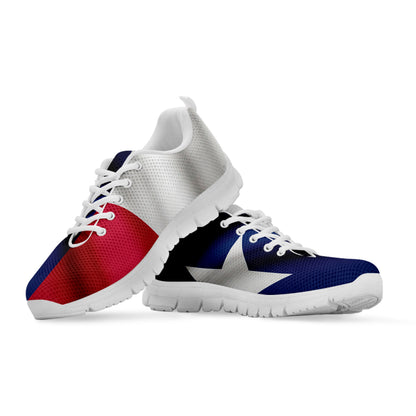 Flag Of Texas Print White Sneakers