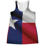 Flag Of Texas Print Women's Racerback Tank Top