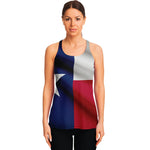 Flag Of Texas Print Women's Racerback Tank Top