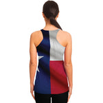 Flag Of Texas Print Women's Racerback Tank Top