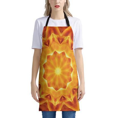 Flame Kaleidoscope Print Apron