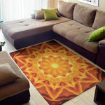 Flame Kaleidoscope Print Area Rug