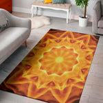Flame Kaleidoscope Print Area Rug