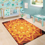 Flame Kaleidoscope Print Area Rug