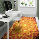Flame Kaleidoscope Print Area Rug