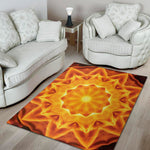 Flame Kaleidoscope Print Area Rug