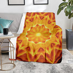 Flame Kaleidoscope Print Blanket