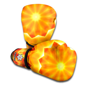 Flame Kaleidoscope Print Boxing Gloves