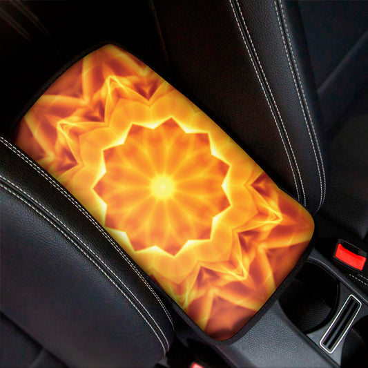 Flame Kaleidoscope Print Car Center Console Cover