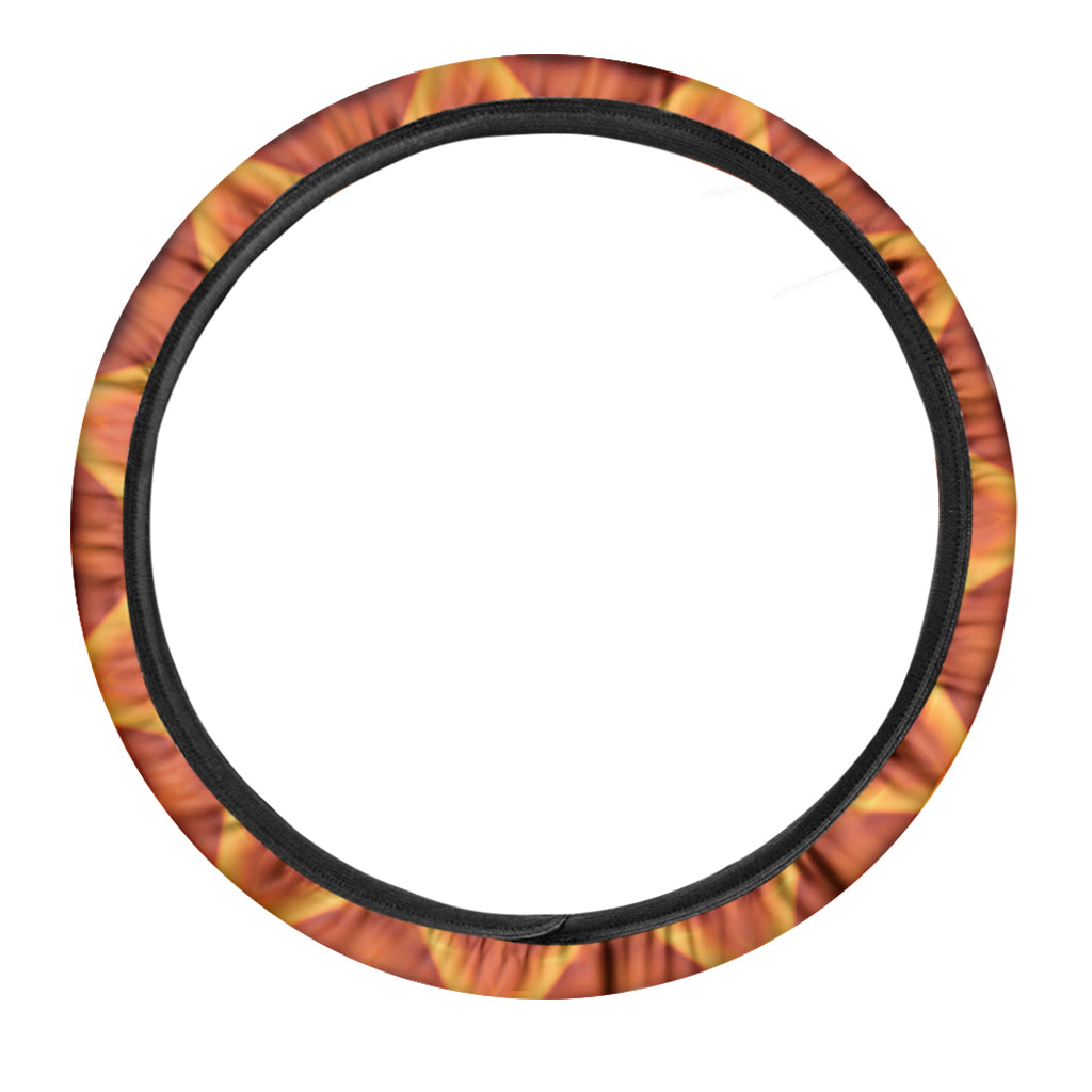 Flame Kaleidoscope Print Car Steering Wheel Cover