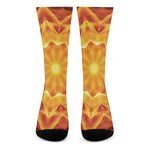Flame Kaleidoscope Print Crew Socks