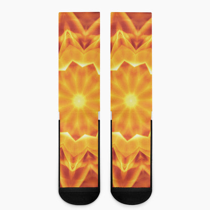 Flame Kaleidoscope Print Crew Socks