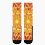 Flame Kaleidoscope Print Crew Socks