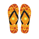Flame Kaleidoscope Print Flip Flops