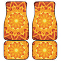 Flame Kaleidoscope Print Front and Back Car Floor Mats