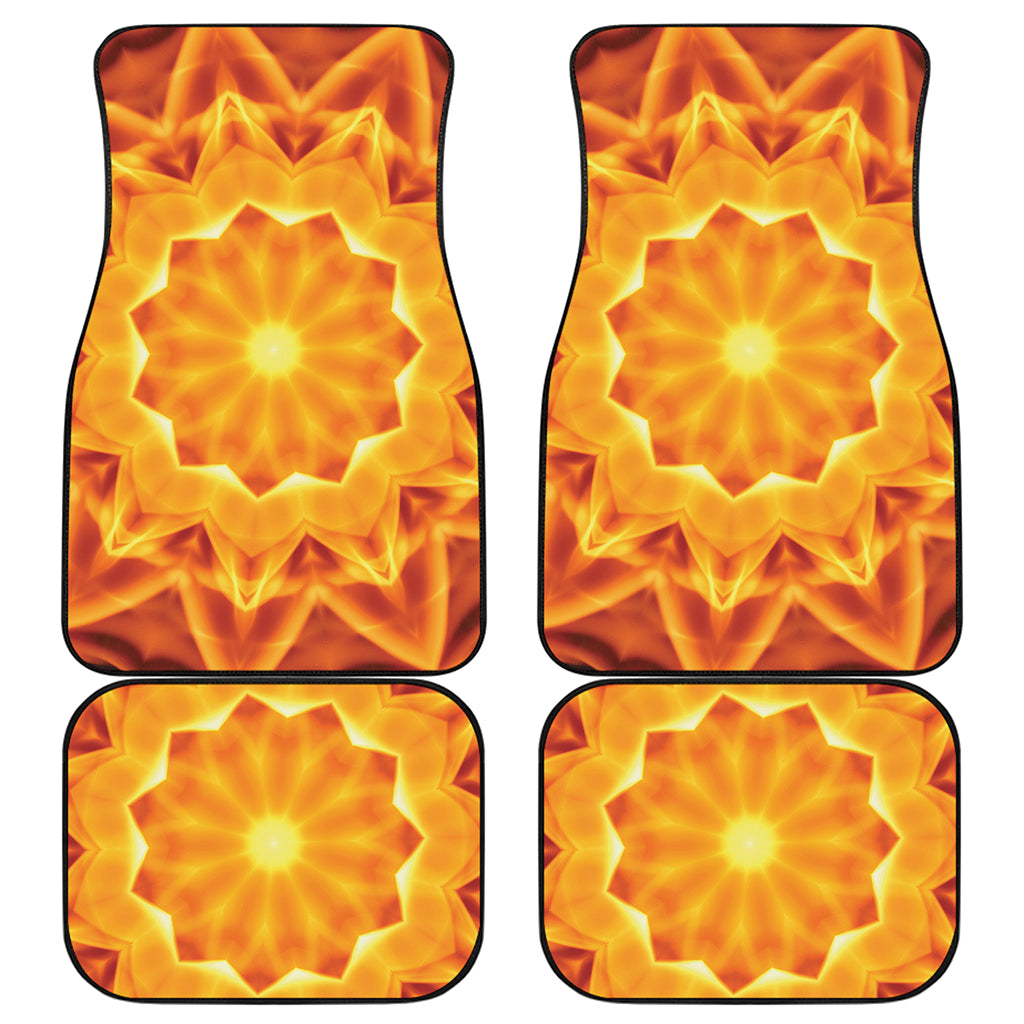 Flame Kaleidoscope Print Front and Back Car Floor Mats