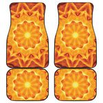 Flame Kaleidoscope Print Front and Back Car Floor Mats