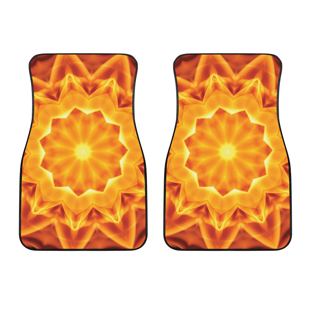 Flame Kaleidoscope Print Front Car Floor Mats