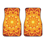 Flame Kaleidoscope Print Front Car Floor Mats