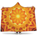 Flame Kaleidoscope Print Hooded Blanket