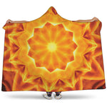 Flame Kaleidoscope Print Hooded Blanket
