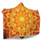 Flame Kaleidoscope Print Hooded Blanket