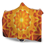 Flame Kaleidoscope Print Hooded Blanket