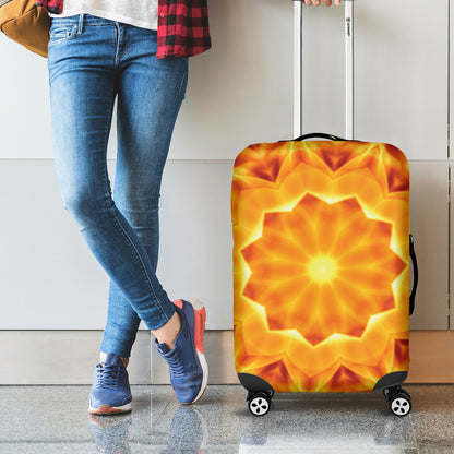 Flame Kaleidoscope Print Luggage Cover