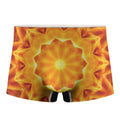 Flame Kaleidoscope Print Men's Boxer Briefs