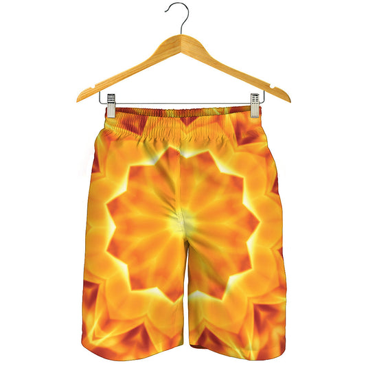 Flame Kaleidoscope Print Men's Shorts
