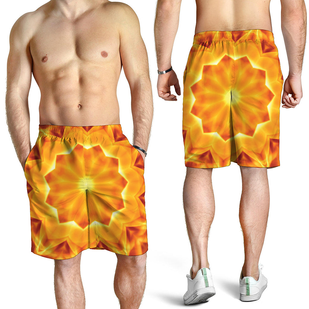 Flame Kaleidoscope Print Men's Shorts