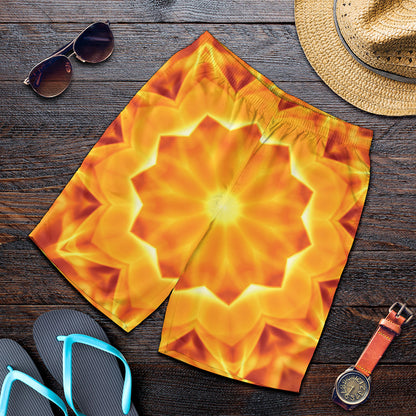 Flame Kaleidoscope Print Men's Shorts