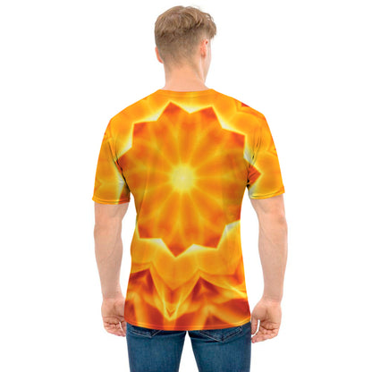 Flame Kaleidoscope Print Men's T-Shirt