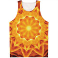 Flame Kaleidoscope Print Men's Tank Top